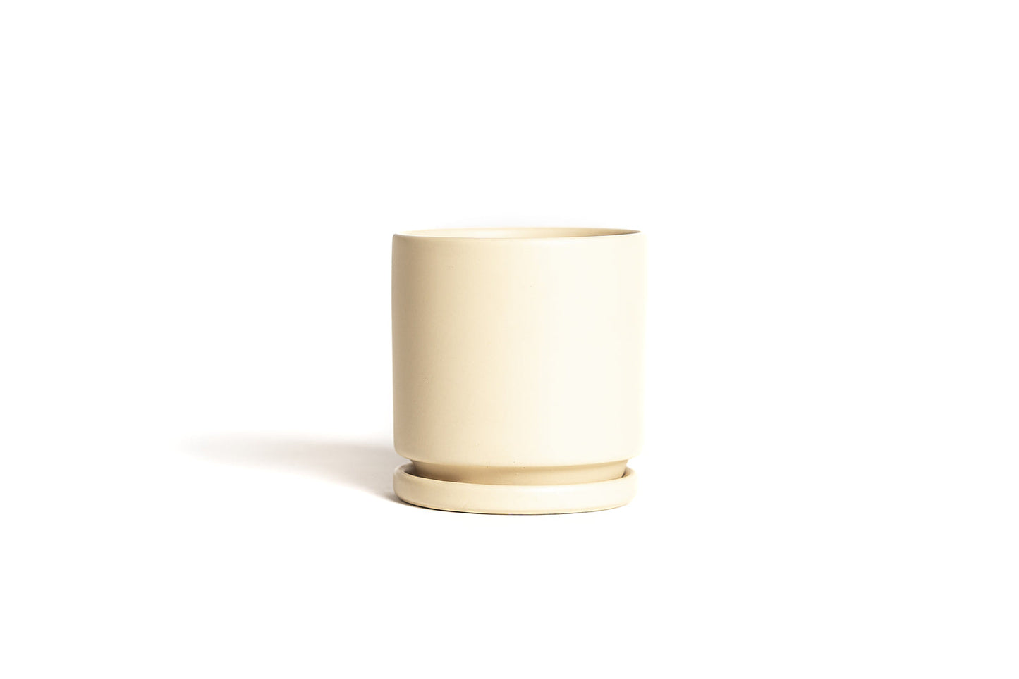 Cylinder Pot with Tray - Large (8.25")