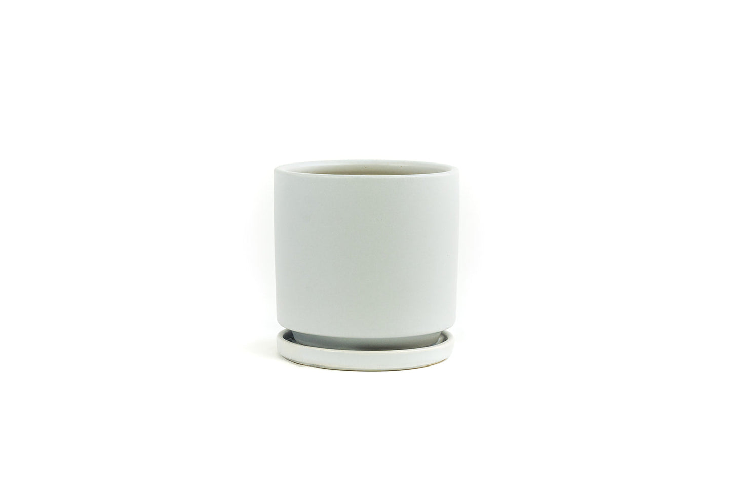 Cylinder Pot with Tray - Large (8.25")