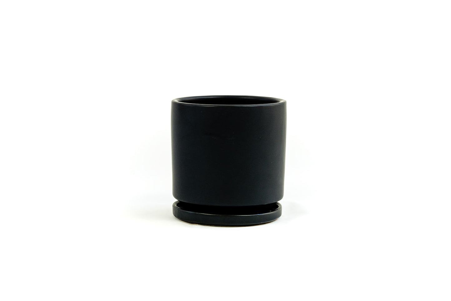 Cylinder Planter with Tray - Small (4.5")