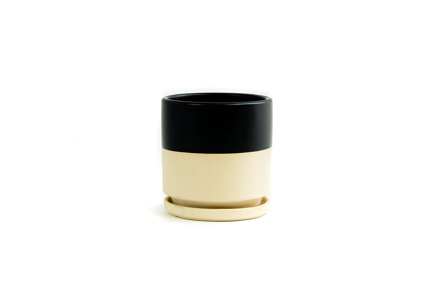 Cylinder Pot with Tray - Large (8.25")