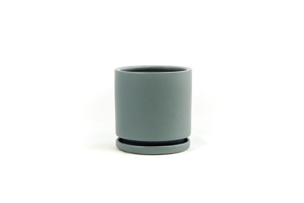 Cylinder Planter with Tray - Small (4.5")