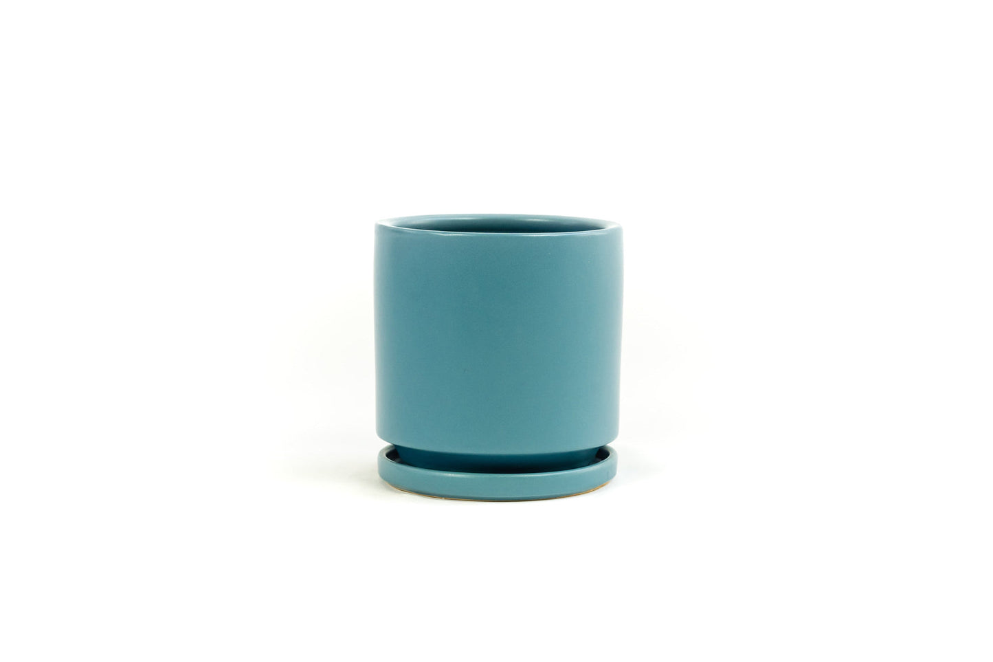 Cylinder Pot with Tray - Large (8.25")