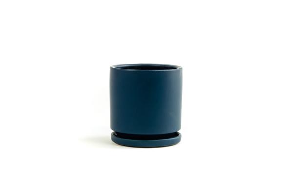 Cylinder Planter with Tray - Small (4.5")