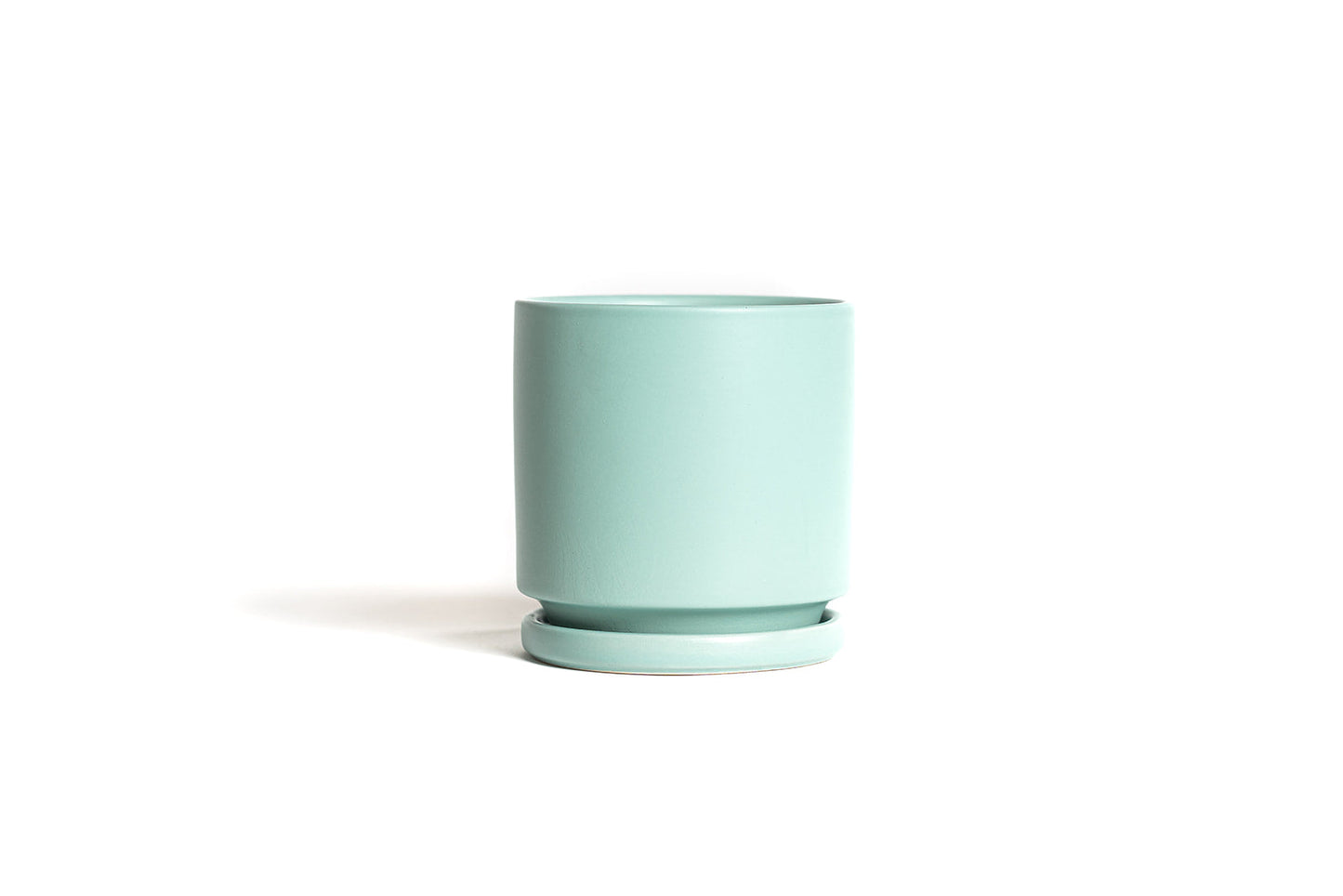 Cylinder Pot with Tray - Large (8.25")