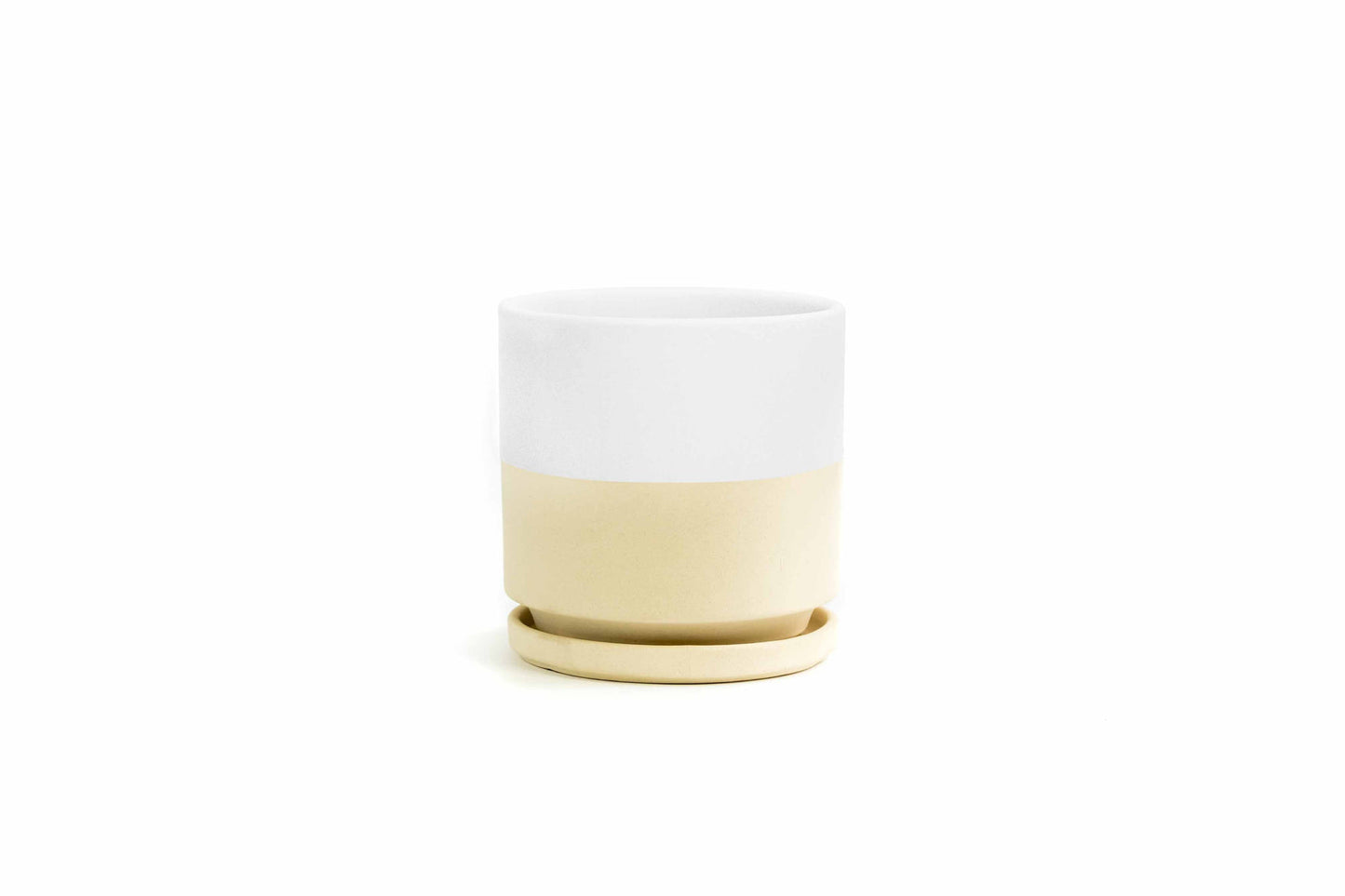 Cylinder Pot with Tray - Large (8.25")