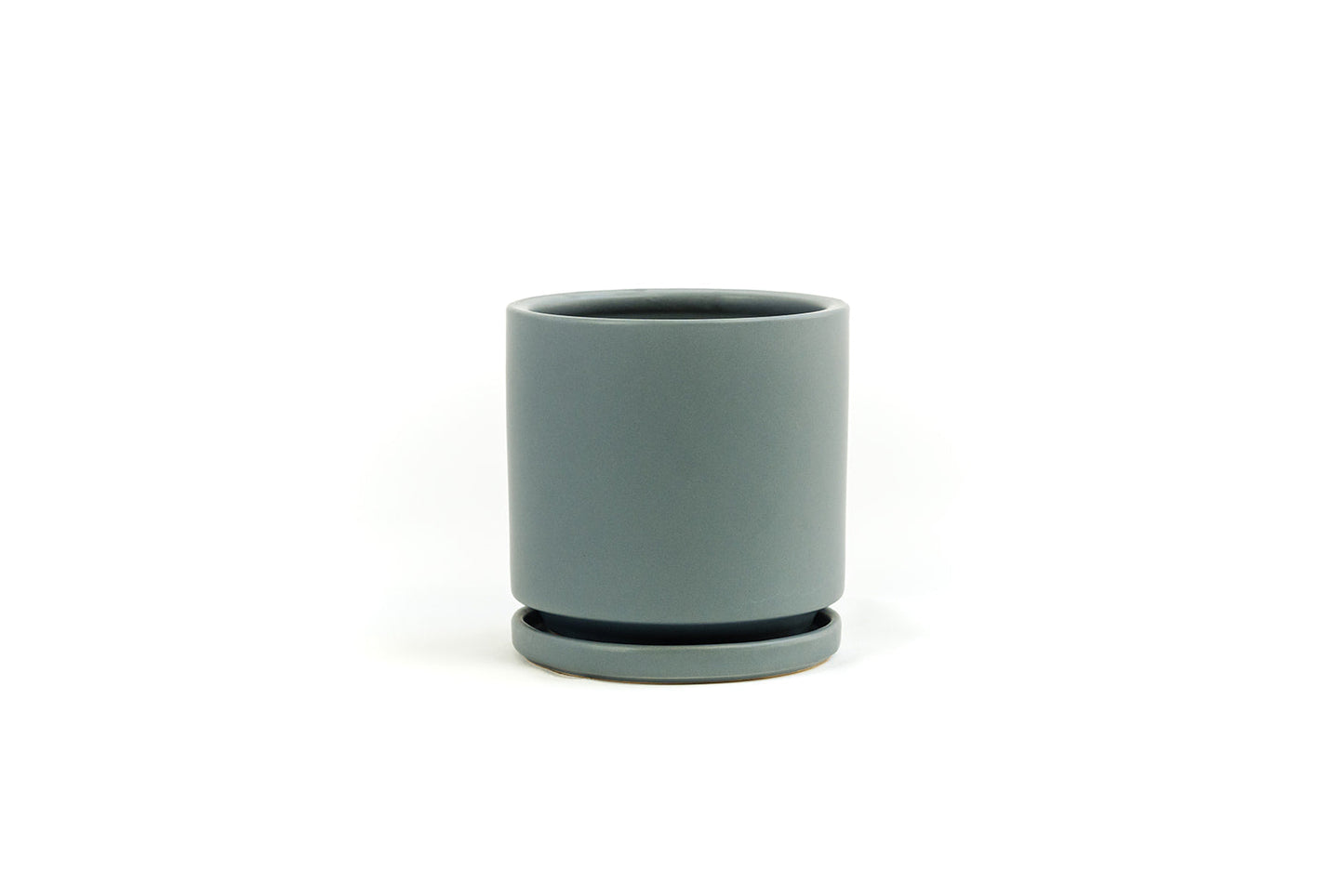 Cylinder Pot with Tray - Medium (6.25")