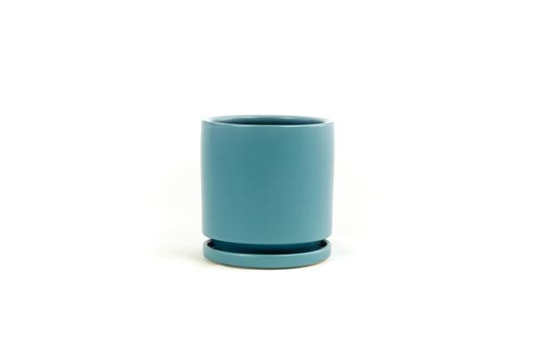 Cylinder Planter with Tray - Small (4.5")